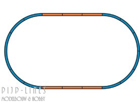 PIKO A-Gleis met bedding Rails set A+4 x rechte rails