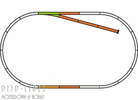 PIKO A-Gleis met bedding Rails set B