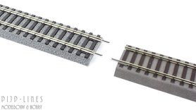 PIKO A-Gleis met bedding Overgangsrail "Roco GeoLine" rails GUE231