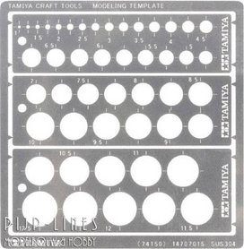 Tamiya Modeling Template "Rond 1-12,5mm" Tamiya Modeling Template "Rond 1-12,5mm"
