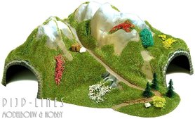 Spoortunnel in een bocht voor dubbelspoor