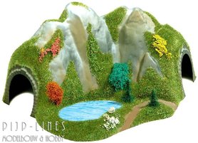 Spoortunnel in een bocht voor enkelspoor