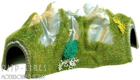 Spoortunnel in een kleine bocht voor enkelspoor