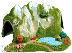 Spoortunnel in een bocht voor enkelspoor