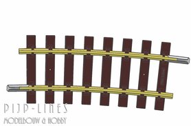 Piko G-Spoor Gebogen Rails G-R7, 7,5°