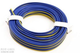 Draad Blauw/Blauw/Geel 5 meter 3 polig 0,14qmm