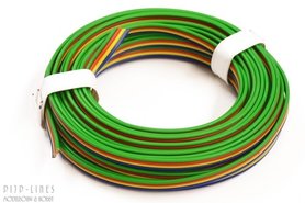 Draad Blauw/Geel/Rood/Groen 5 meter 4 polig 0,14qmm