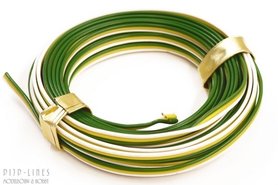 Draad Groen/Geel/Wit 5 meter 3 polig 0,14qmm
