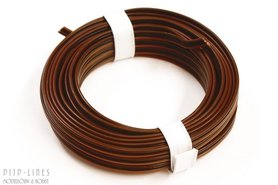 Draad L.Bruin/D.Bruin/Zwart 5 meter 3 polig 0,14qmm