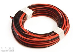 Draad Rood/Zwart 5 meter 2 polig 0,14qmm