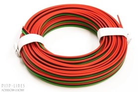 Draad Rood/Zwart/Groen 5 meter 3 polig 0,14qmm