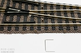 H0 spoor wisselnietje voor rechte en gebogen wissels