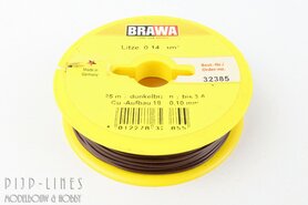 Draad Bruin 25 meter 0,14 qmm
