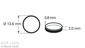 Antislipband 648002. Diameter 13,6mm - Breedte 2mm