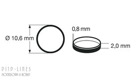 Antislipband 648003. Diameter 10,6mm - Breedte 2mm