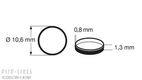 Antislipband 648005. Diameter 10,6mm - Breedte 1,3mm