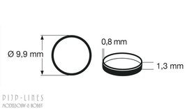 Antislipband 648006. Diameter 9,9mm - Breedte 1,3mm