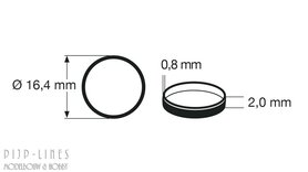 Antislipband 648008. Diameter 16,4mm - Breedte 2mm