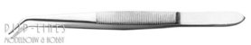 Pincet gebogen punt extra lang