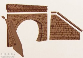 Tunnelportaal Dubbel met zijmuren