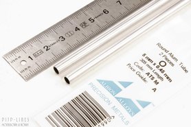 Aluminium buis. 5mm x 0.45mm x 4.1mm