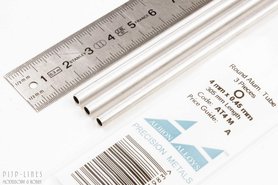 Aluminium buis. 4mm x 0.45mm x 3.1mm