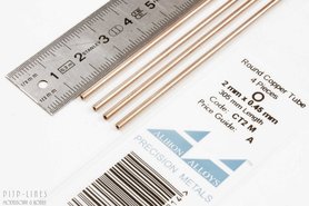 Koper buis. 2mm x 0.45mm x 1.1mm