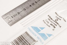 Micro Aluminium buis. 0.6mm x 0.1mm x 0.4mm