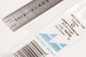 Micro Aluminium buis. 0.4mm x 0.1mm x 0.2mm