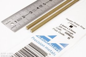 Messing vierkant 2,5x2,5mm Messing vierkant 2,5x2,5mm