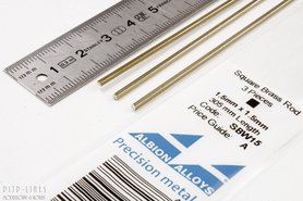 Messing vierkant 1,5x1,5mm Messing vierkant 1,5x1,5mm