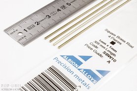 Messing vierkant 1x1mm Messing vierkant 1x1mm