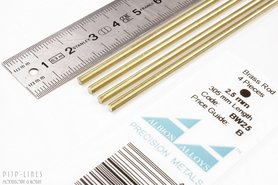 Messing staaf rond 2,5mm