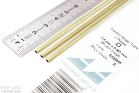Messing vierkant buis 2,4 mm