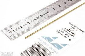 Messing U-profiel 1mm x 1mm Messing U-profiel 1mm x 1mm
