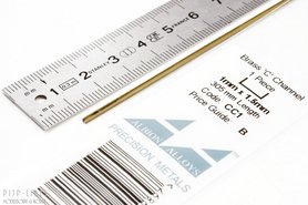 Messing U-profiel 1 mm x 1,5 mm Messing U-profiel 1 mm x 1,5 mm