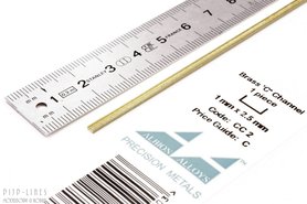 Messing U-profiel 1 mm x 2,5 mm Messing U-profiel 1 mm x 2,5 mm