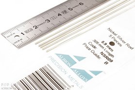 Nikkelzilver staaf rond 0,9mm