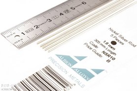 Nikkelzilver staaf rond 1.0mm