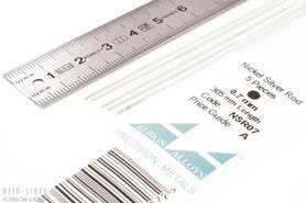 Nikkelzilver staaf rond 0,7mm