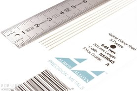 Nikkelzilver staaf rond 0,45mm