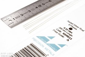 Nikkelzilver staaf rond 0,33mm