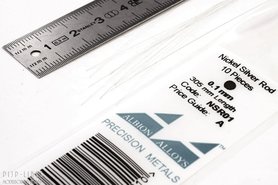 Nikkelzilver staaf rond 0,1mm