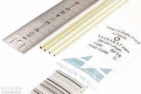 Messing Pijp assortiment 1,1/1,3/1,5 en 1.7 mm Messing Pijp assortiment 1,1/1,3/1,5 en 1.7 mm