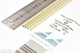 Messing Pijp assortiment 1,2/1,4/1,6 en 1,8 mm Messing Pijp assortiment 1,2/1,4/1,6 en 1,8 mm