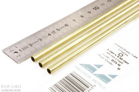 Messing buis 5.0mm x 0.45mm x 4.1mm Messing buis 5.0mm x 0.45mm x 4.1mm