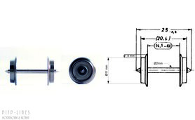 Set wisselstroomwielen 11 mm