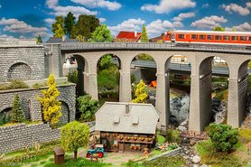 Viaduct set, 2-sporig, gebogen